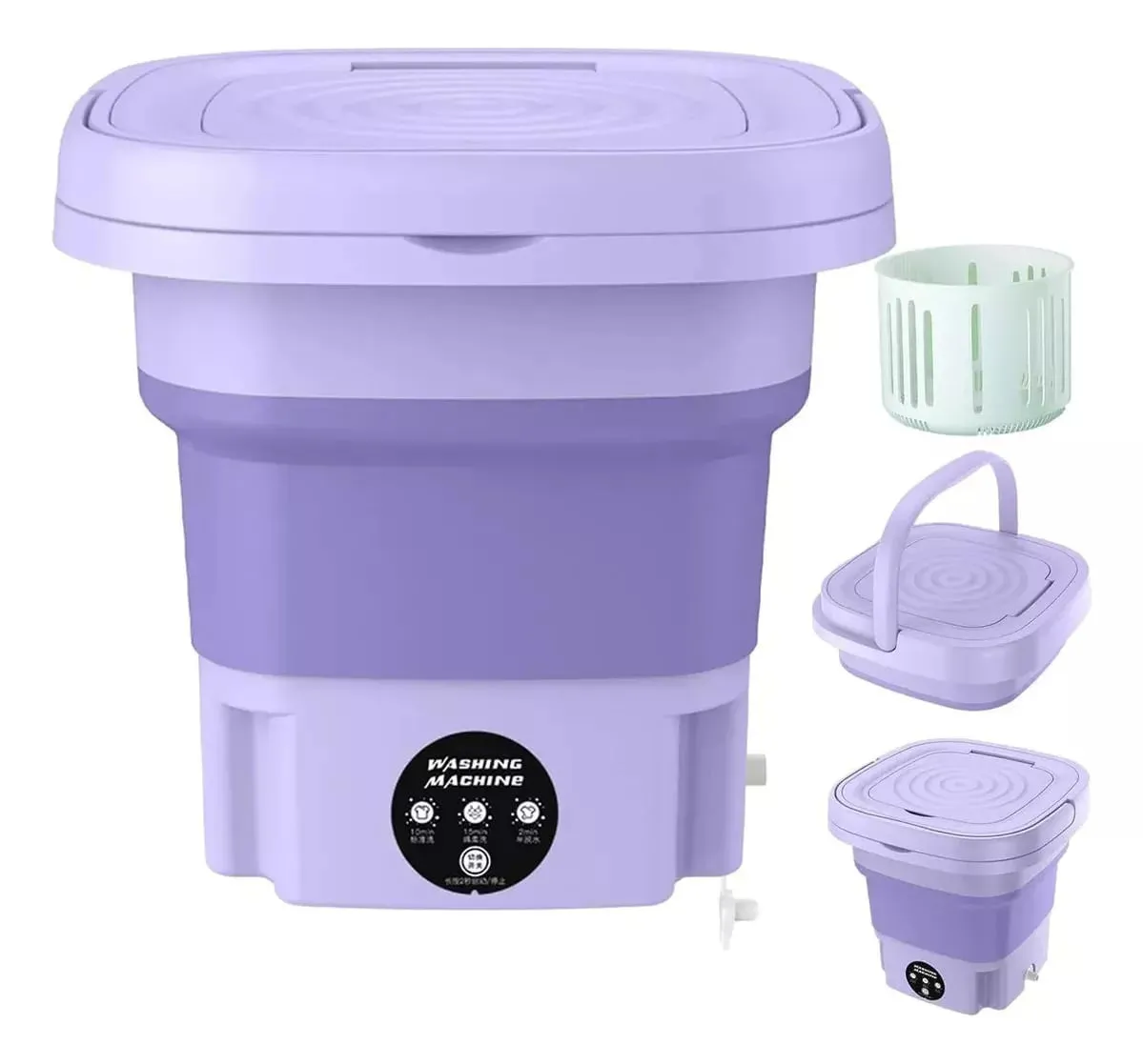 MINI LAVADORA PORTATIL PLEGABLE SECADORA