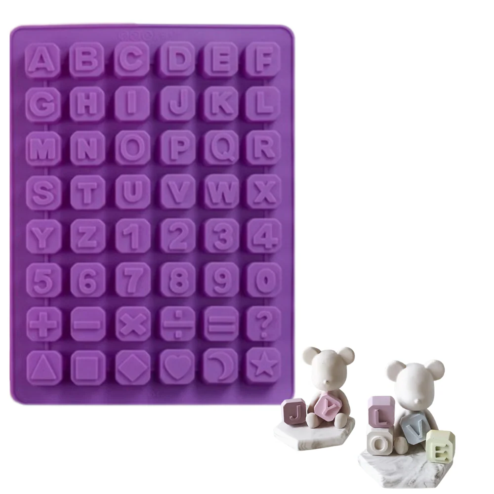 MOLDE DE SILICONA ABECEDARIO Y NUMEROS